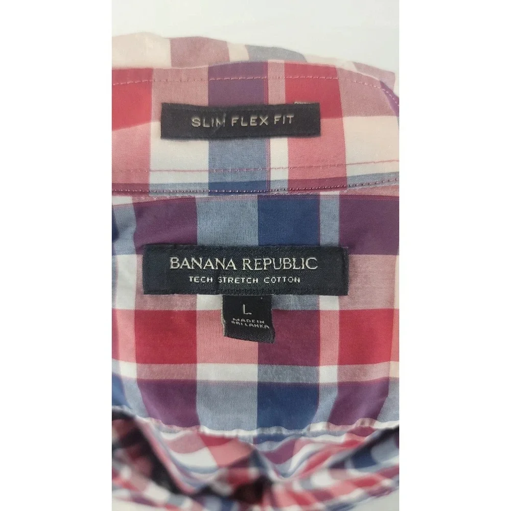 Men's Large Long Sleeve Button Up Banana Republic Shirt (C46)